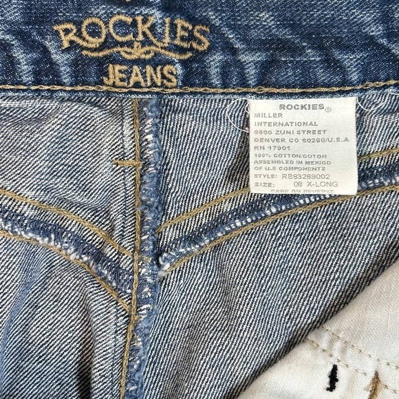 Vintage Rockies Jeans Women’s High Waisted Bareback Size 8 Extra Long EUC RARE - Picture 10 of 12